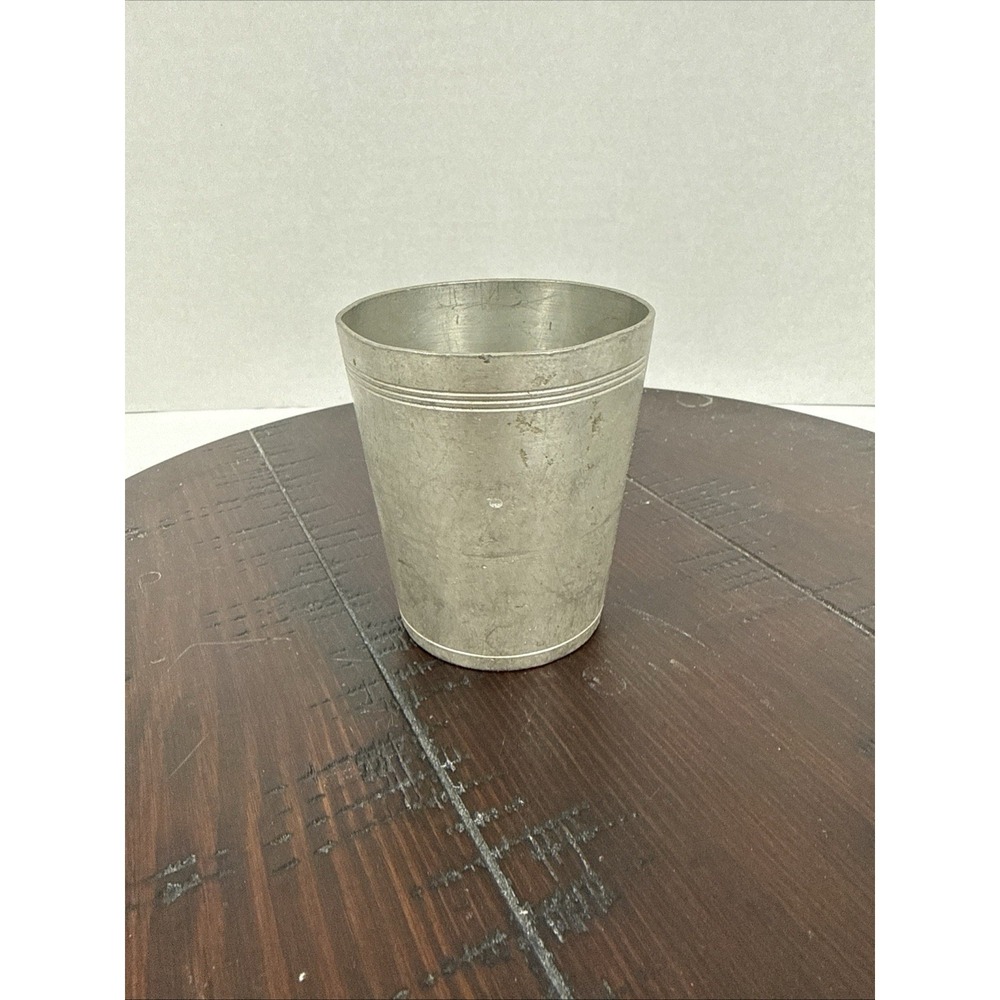 Vintage Pewter Cup German Metal Barware Tasting Cup Billiton Chunlim TG Pandan